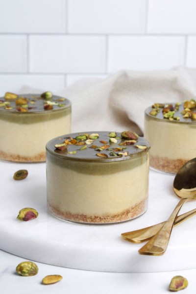 No-Bake Vegan Pistachio Cheesecake Cups