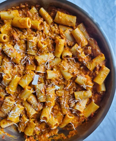 Rigatoni Lentil Bolognese