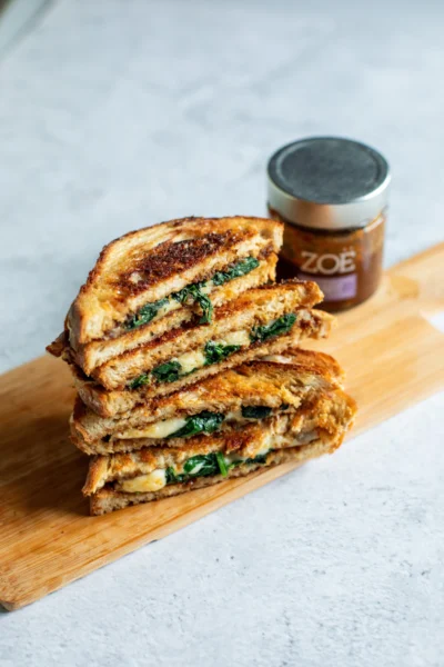 Fig Chutney Grilled Cheese With Spinach