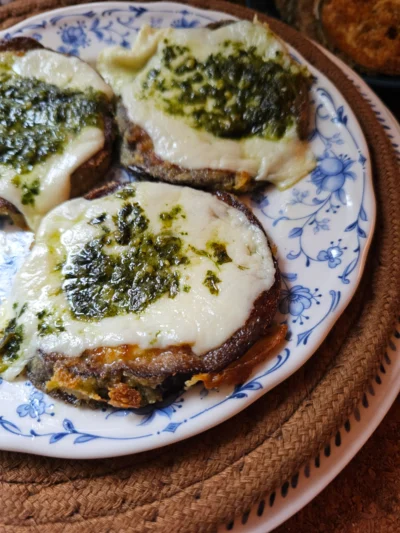 Rustic Pesto Eggplant Parmigiana
