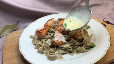 Creamy Salmon Tagliatelle Recipe 🐟