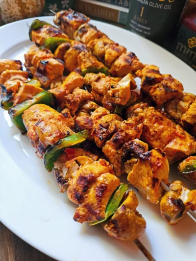 Moroccan Chicken And Vegetable Skewers