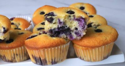 Blueberry Cottage Cheese Muffins
