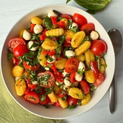 Cherry Tomato Caprese Salad With Gnocchi (GF)