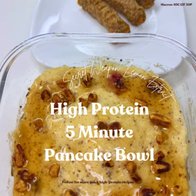 High Protein 5 Min Pancake Bowl
