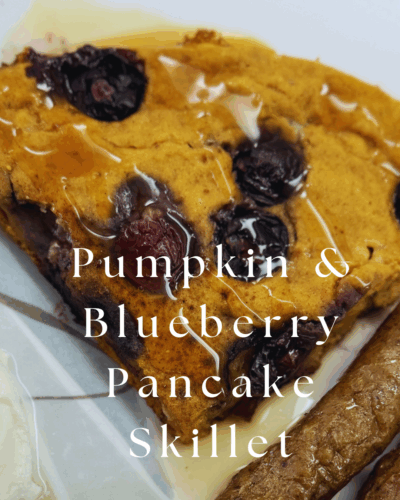 Pumpkin & Blueberry Pancake Skillet