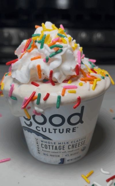 Cake Batter Cottage Cheese Cup