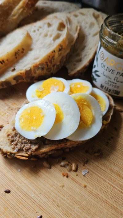 Mediterranean Olive & Egg Sourdough Toast