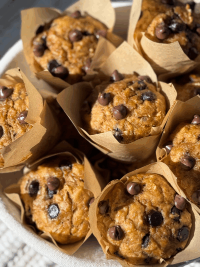 Healthy Pumpkin Banana Muffins