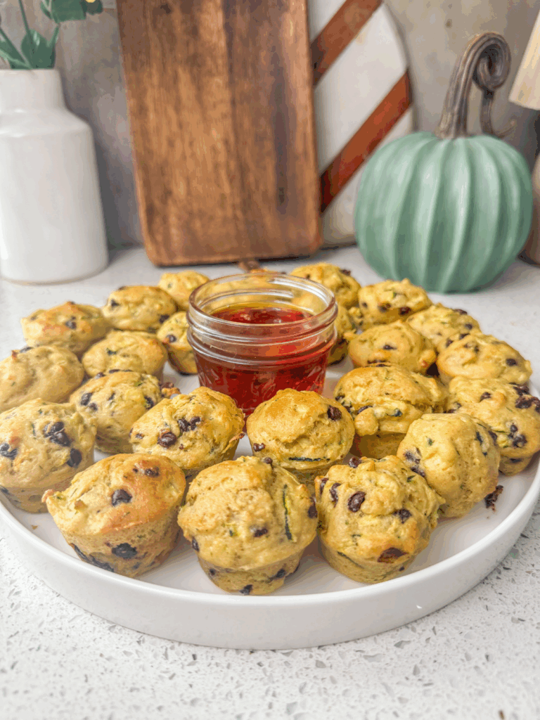 Zucchini Chocolate Chip Pancake Muffins by Marissaswholelife