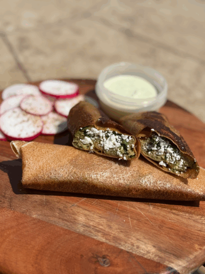 cilantro pesto fajita wrap