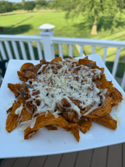 pumpkin bbq sloppy joe nachos
