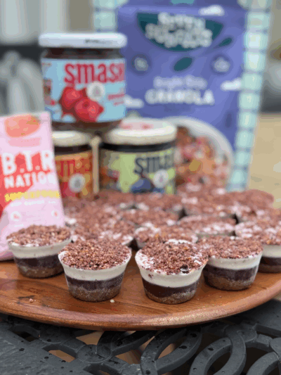 triple berry protein pie bites