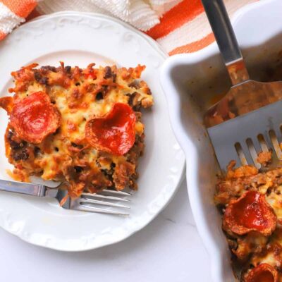 Low Carb Pizza Casserole (Gluten Free and Diabetic Friendly)