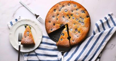 Low Carb Ricotta Blueberry Cake