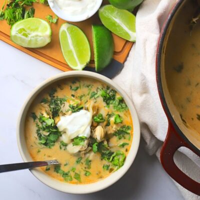 Low Carb White Chicken Chili (Gluten Free)