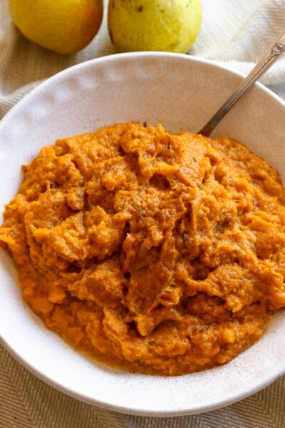 Mashed Sweet Potatoes and Pears