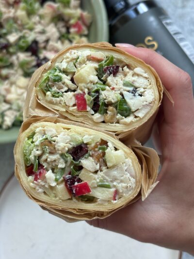 Nutty Apple Chicken Salad Wrap (Gluten Free)