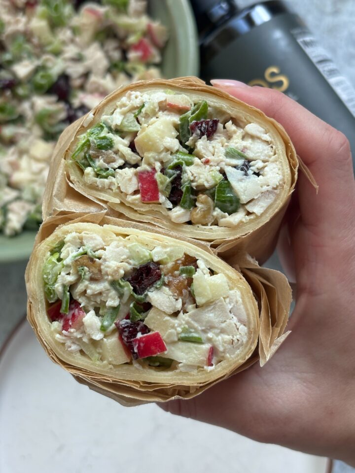 Nutty Apple Chicken Salad Wrap (Gluten Free) by allisappetite