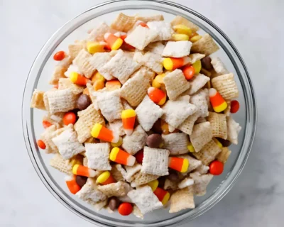 Halloween Pumpkin Spice Puppy Chow
