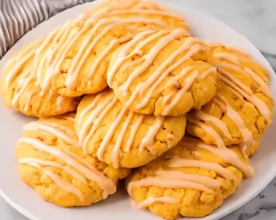 Pumpkin Cookies With Orange Glaze