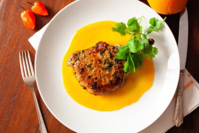 Pork Chops with Mango Habanero Sauce