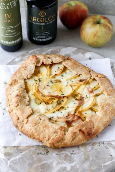 Rustic Goat Cheese Galette with Apples, Beets, and Caramelized Onions