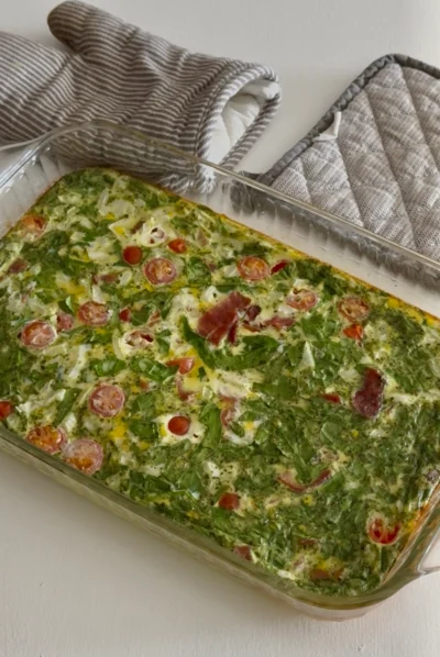 Breakfast Pesto Egg Bake