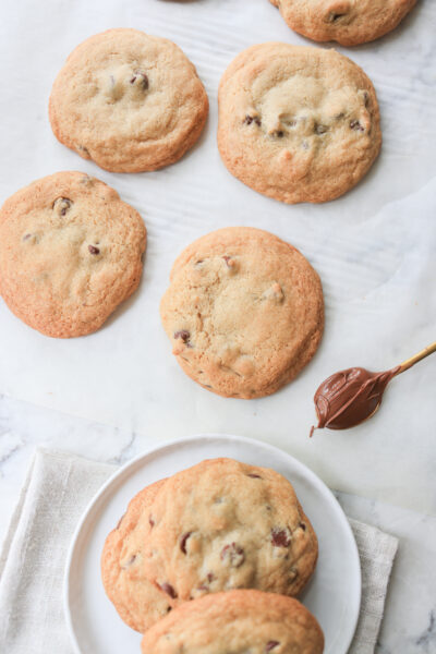 Gluten-Free Nutella Stuffed Chocolate Chip Cookies