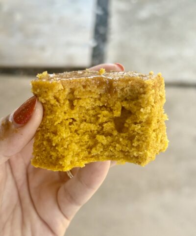 Dairy-Free Pumpkin Cornbread w/ Pumpkin Honey Butter Glaze