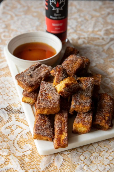 Pumpkin French Toast Sticks With Spicy Maple Syrup