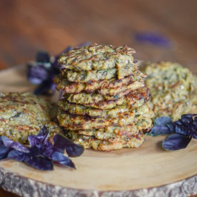 Eggplant Pancakes With Parmesan & Fresh Herbs