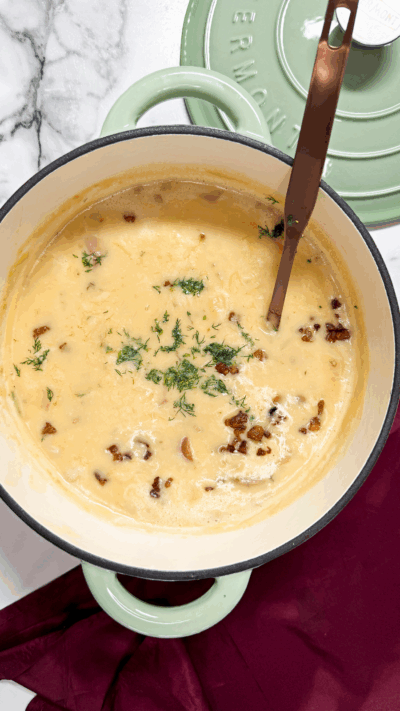 Creamy and Chunky Dill and Lemon Potato Soup