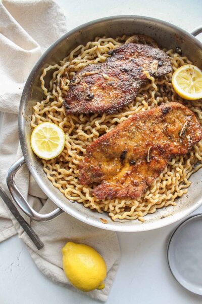 Easy Chicken Scampi with Pasta Recipe (NO Wine!)
