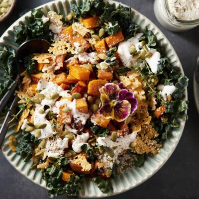 Fall Kale Caesar Salad