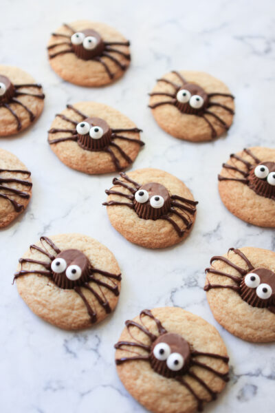 Gluten-Free Peanut Butter Cup Spider Cookies for Halloween