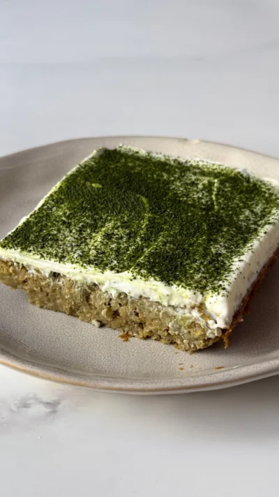 Matcha Tiramisu Baked Oats