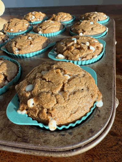 Pumpkin & White Chocolate Chip Muffins G/f