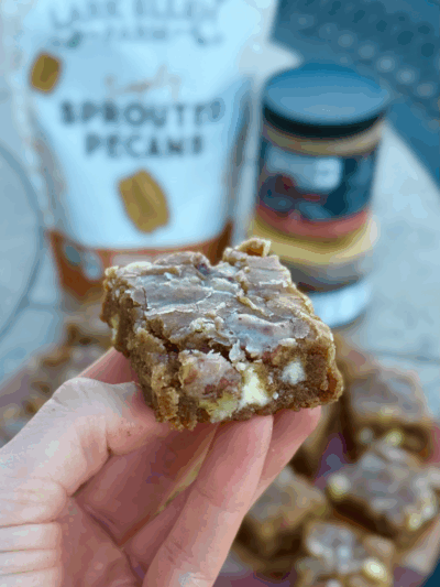 miso brown butter pecan protein blondies