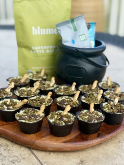 matcha mint cookies & cream protein “cauldrons”