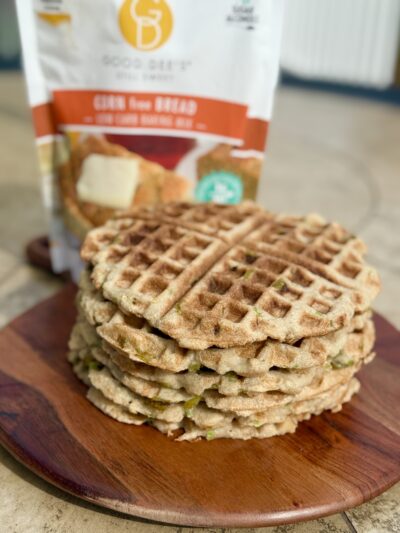 green chile “cornbread” waffles