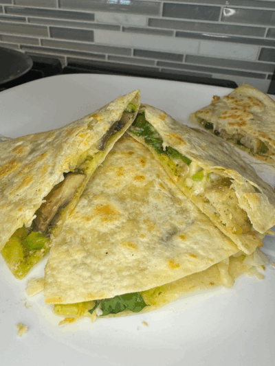 Lunchtime Pesto Quesadillas