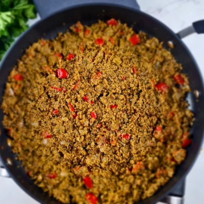 Keto Cauliflower Broccoli Mediterranean Rice