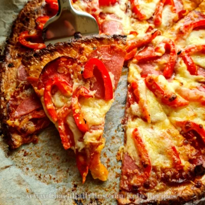 Pepperoni Pizza with Fathead Dough (Gluten Free & Keto)