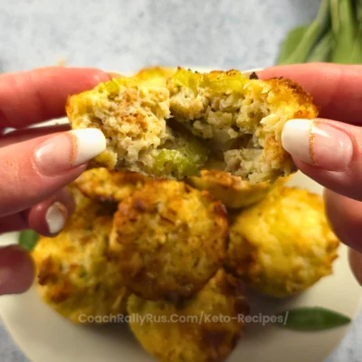 Savory Sausage Stuffing Muffins (Gluten Free, Sugar Free, Keto)