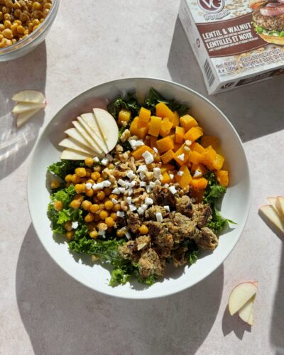 Lentil & Walnut Burger Bowl