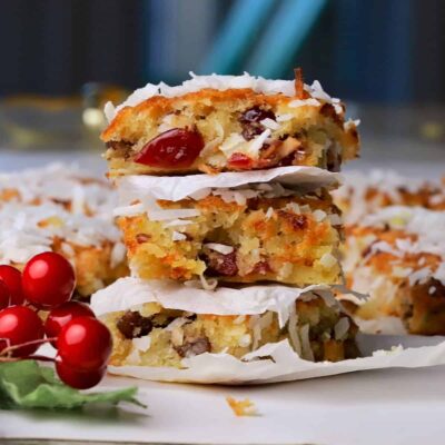 Low Carb Cranberry Coconut Squares