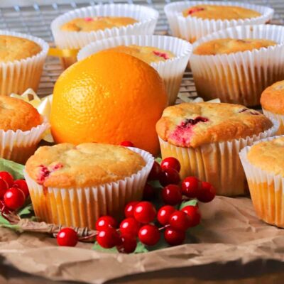 Low Carb Cranberry Orange Muffins