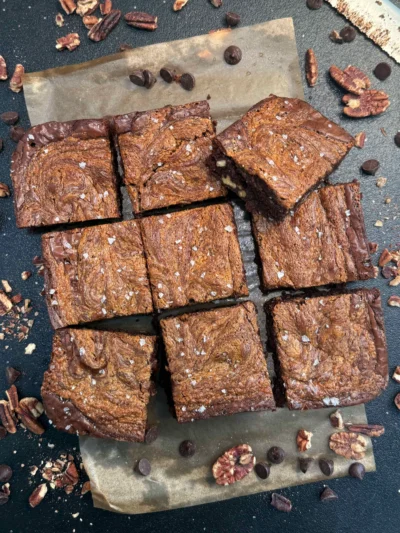 Maple Nut Caramel Brownies