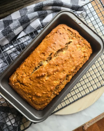 Ma’s Maple Pecan Banana Oat Bread
